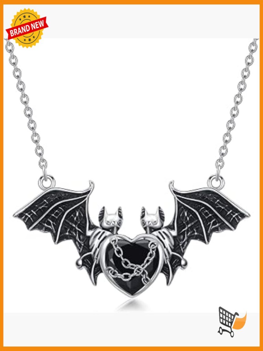 Sterling Silver Halloween Vampire Bat Choker Necklace Gothic Jewelry
